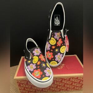 Vans Classic Slip-On Radically Happy Shoes Mens Sz 8 Womens Sz 9.5